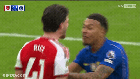 Soccer Player Number 41 Talking To Another Player GIF