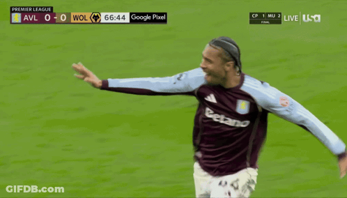 Soccer Player Number 44 Running Towards Ball GIF
