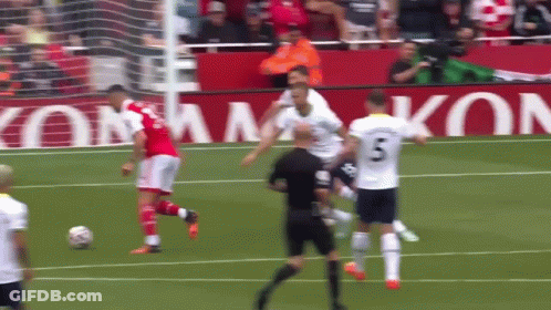 Soccer Player Number 5 Kicking Ball GIF
