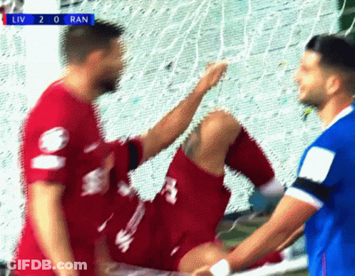 Soccer Player Number 5 Laying On Ground GIF