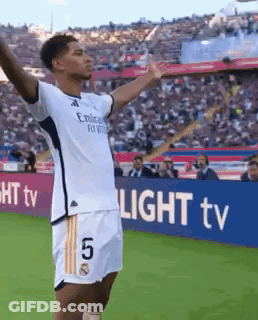 Soccer Player Number 5 Standing On Field GIF
