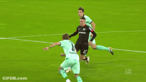 Soccer Player Number 6 Being Tackled GIF