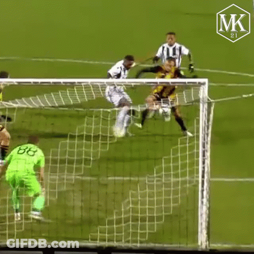 Soccer Player Number 6 Being Tackled GIF