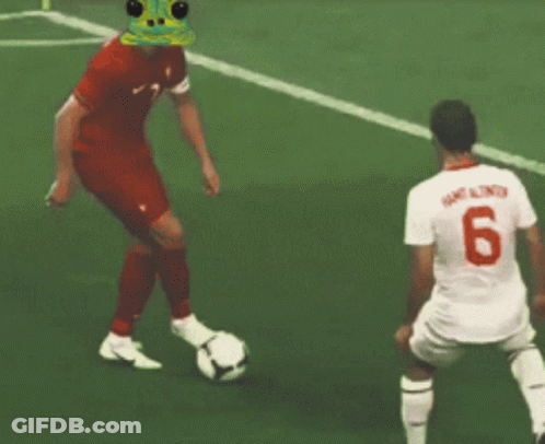 Soccer Player Number 6 Kicking Ball GIF