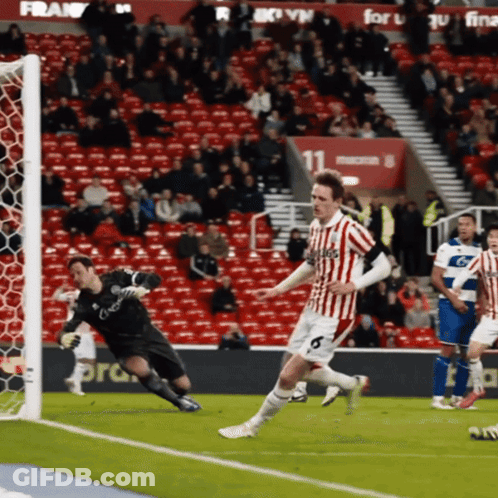 Soccer Player Number 6 Running To Goal GIF