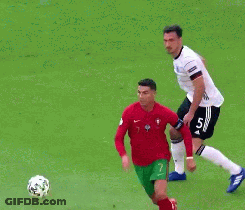 Soccer Player Number 7 Dribbling Ball GIF