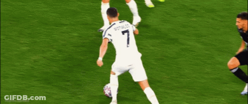 Soccer Player Number 7 Kicking Ball GIF