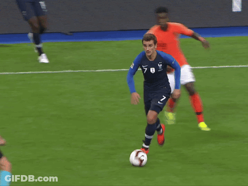 Soccer Player Number 7 Kicking Ball GIF