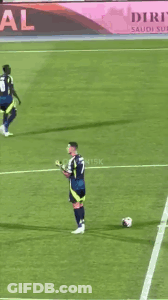 Soccer Player Number 7 Kicking Ball GIF