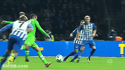 Soccer Player Number 7 Kicking Ball GIF