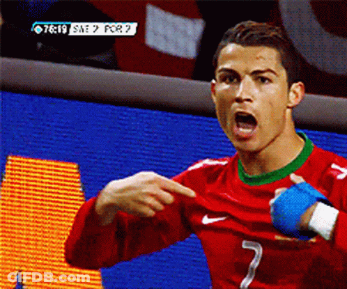 Soccer Player Number 7 Pointing GIF