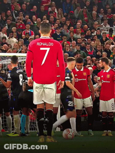 Soccer Player Number 7 Running In Front Of Crowd GIF