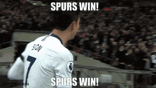 Soccer Player Number 7 Says Spurs Win GIF