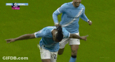 Soccer Player Number 7 Standing Next To Another Player GIF