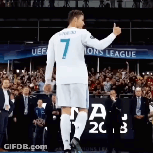Soccer Player Number 7 Thumbs Up GIF