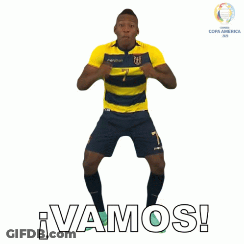 Soccer Player Number 7 Vamos Sign GIF