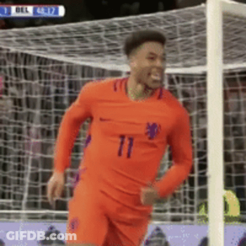 Soccer Player Number 77 Running Toward Goal GIF