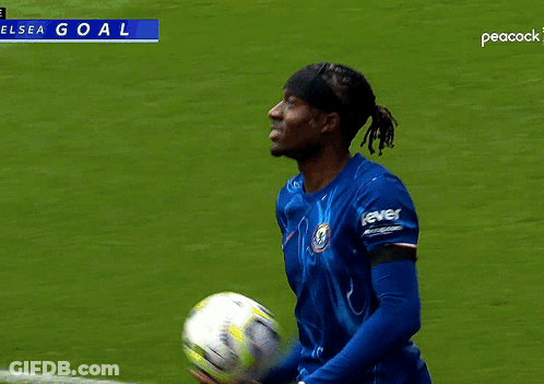 Soccer Player Number 8 Celebrates Chelsea Goal GIF