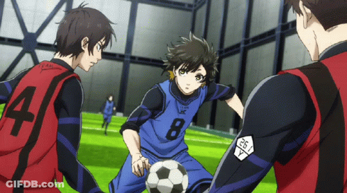 Soccer Player Number 8 Dribbling Ball GIF