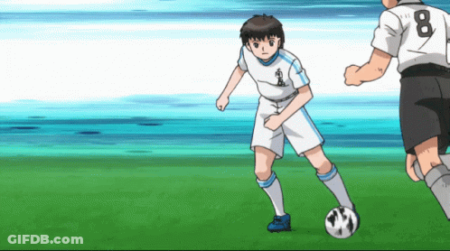Soccer Player Number 8 Kicking Ball GIF