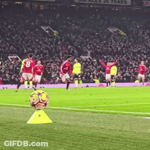 Soccer Player Number 8 Kicking Ball GIF