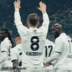 Soccer Player Number 8 Raising Hands GIF