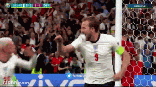 Soccer Player Number 9 Celebrates GIF