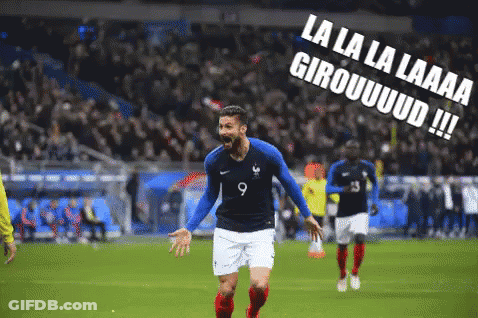 Soccer Player Number 9 Celebrates GIF