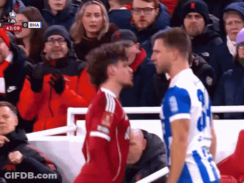 Soccer Player Number 9 Jersey Next To Player In Red Jersey GIF