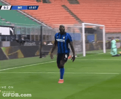 Soccer Player Number 9 Running GIF