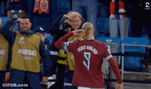Soccer Player Number 9 GIF