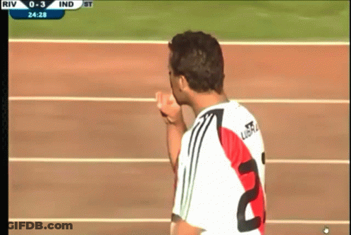 Soccer Player On Field With Score 0-3 GIF