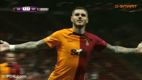 Soccer Player Outstretched Arms Before D Smart Screen GIF