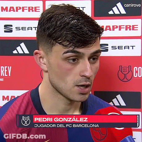 Soccer Player Pedri Gonzalez Being Interviewed GIF