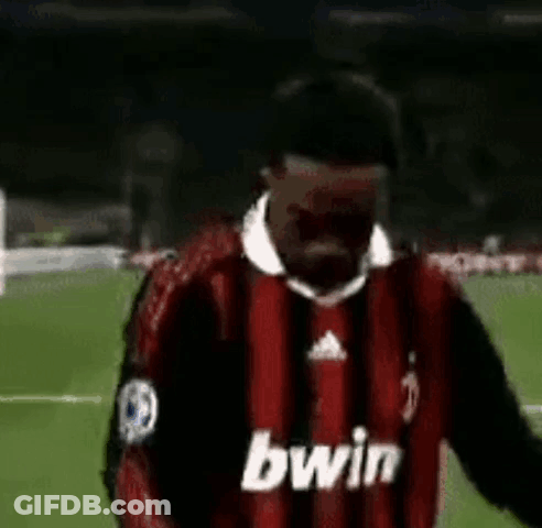 Soccer Player Red Black Jersey Bwin GIF