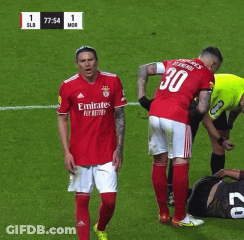 Soccer Player Red Emirates Fly Better Jersey GIF