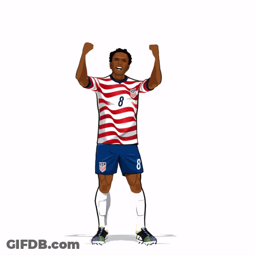 Soccer Player Red White And Blue Jersey 8 GIF