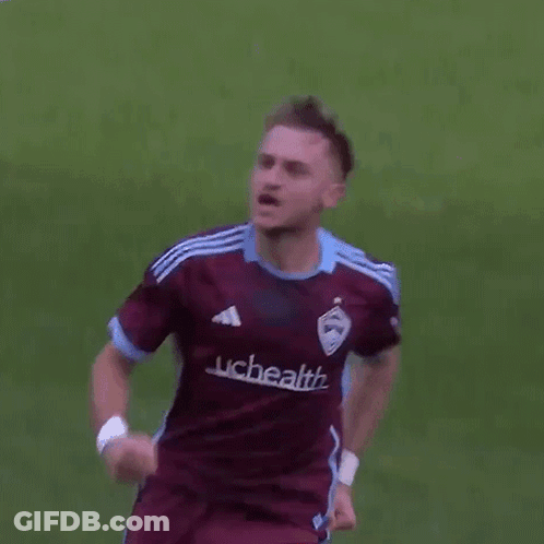 Soccer Player Running In Maroon Adidas Jersey GIF