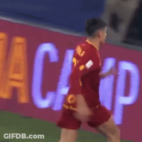 Soccer Player Running Past ACMP Sign GIF