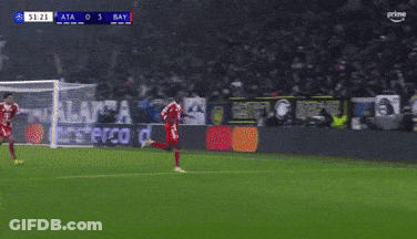 Soccer Player Running Past Mastercard Ad GIF