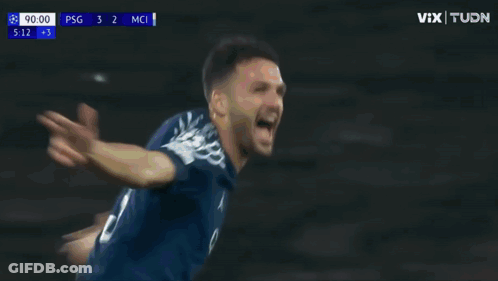 Soccer Player Running With Arms Outstretched GIF