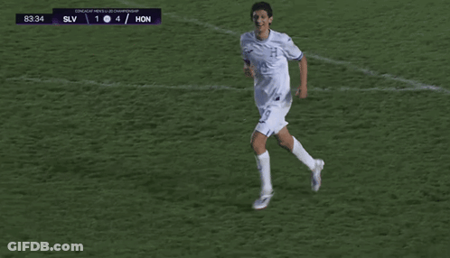 Soccer Player Running With Scoreboard SLV 1 HON GIF