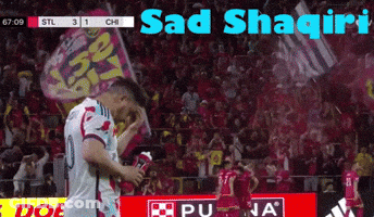 Soccer Player Sad Shaqiri In Front Of Crowd GIF