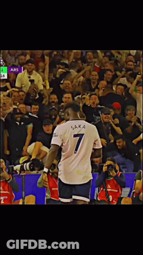 Soccer Player Saka Jersey GIF