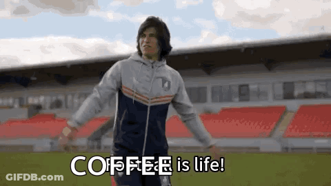 Soccer Player Saying Coffee Is Life GIF