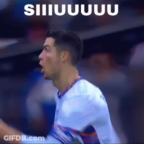 Soccer Player Saying Siiiuuuuuuu GIF