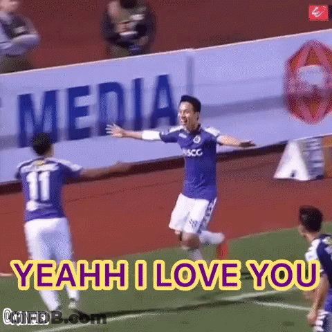 Soccer Player Saying Yeah I Love You Celebrating Goal GIF