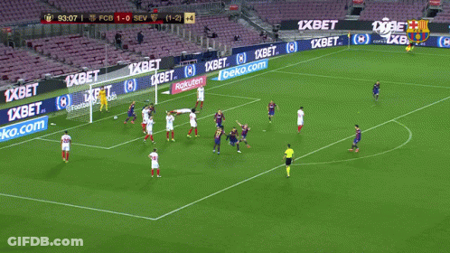 Soccer Player Screaming In Front Of FCB Screen GIF