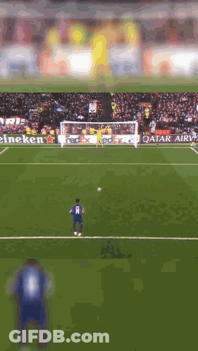 Soccer Player Silhouette With Football GIF