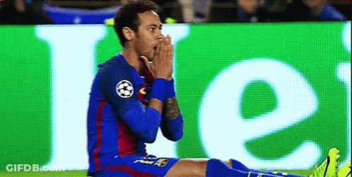 Soccer Player Sitting With Hands On Face GIF